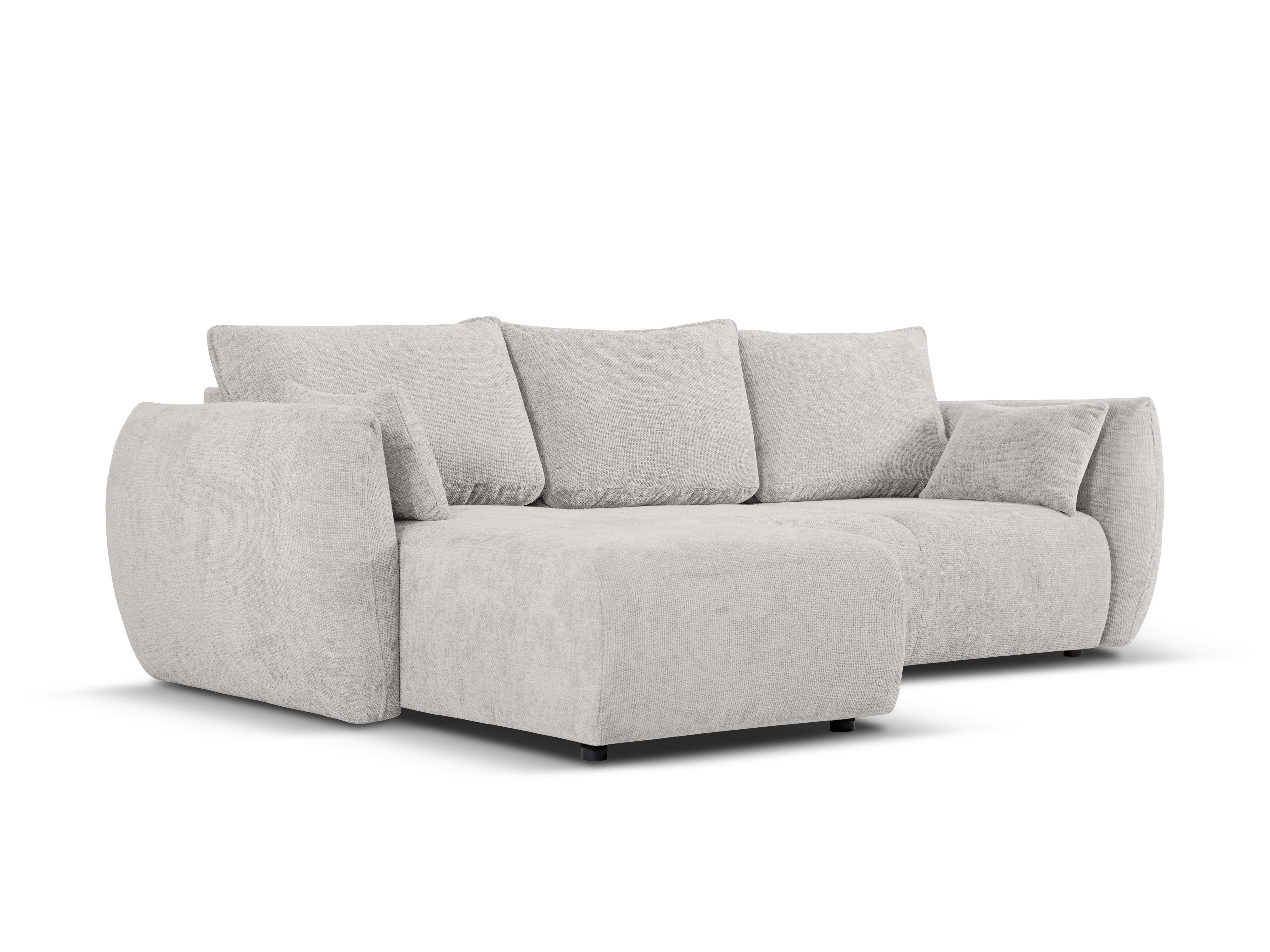 Narożnik lewostronny z funkcją spania MATERA jasnoszary szenil Cosmopolitan Design    Eye on Design