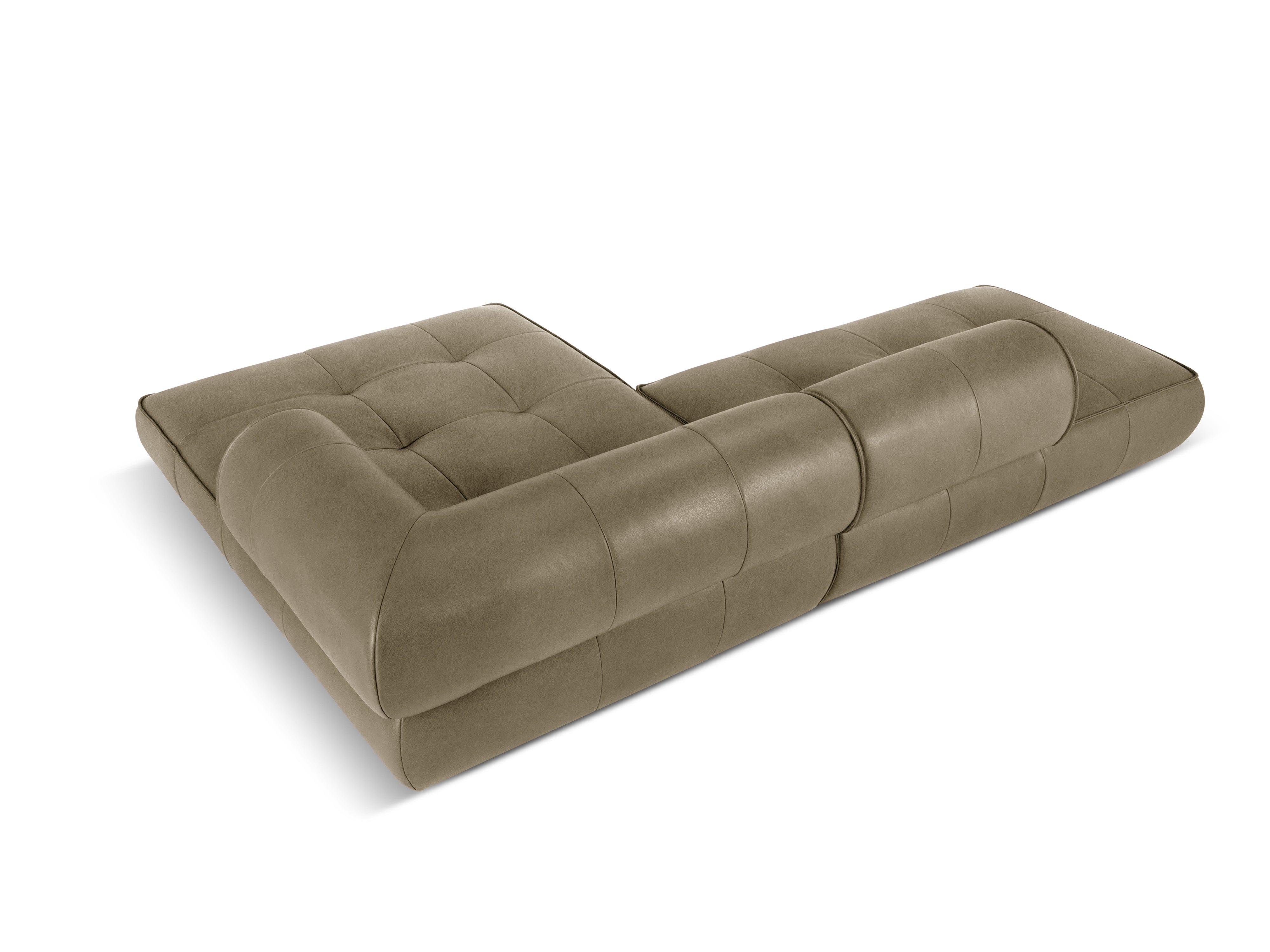 Narożnik skórzany prawostronny otwarty LILY oliwkowy Maison Heritage    Eye on Design