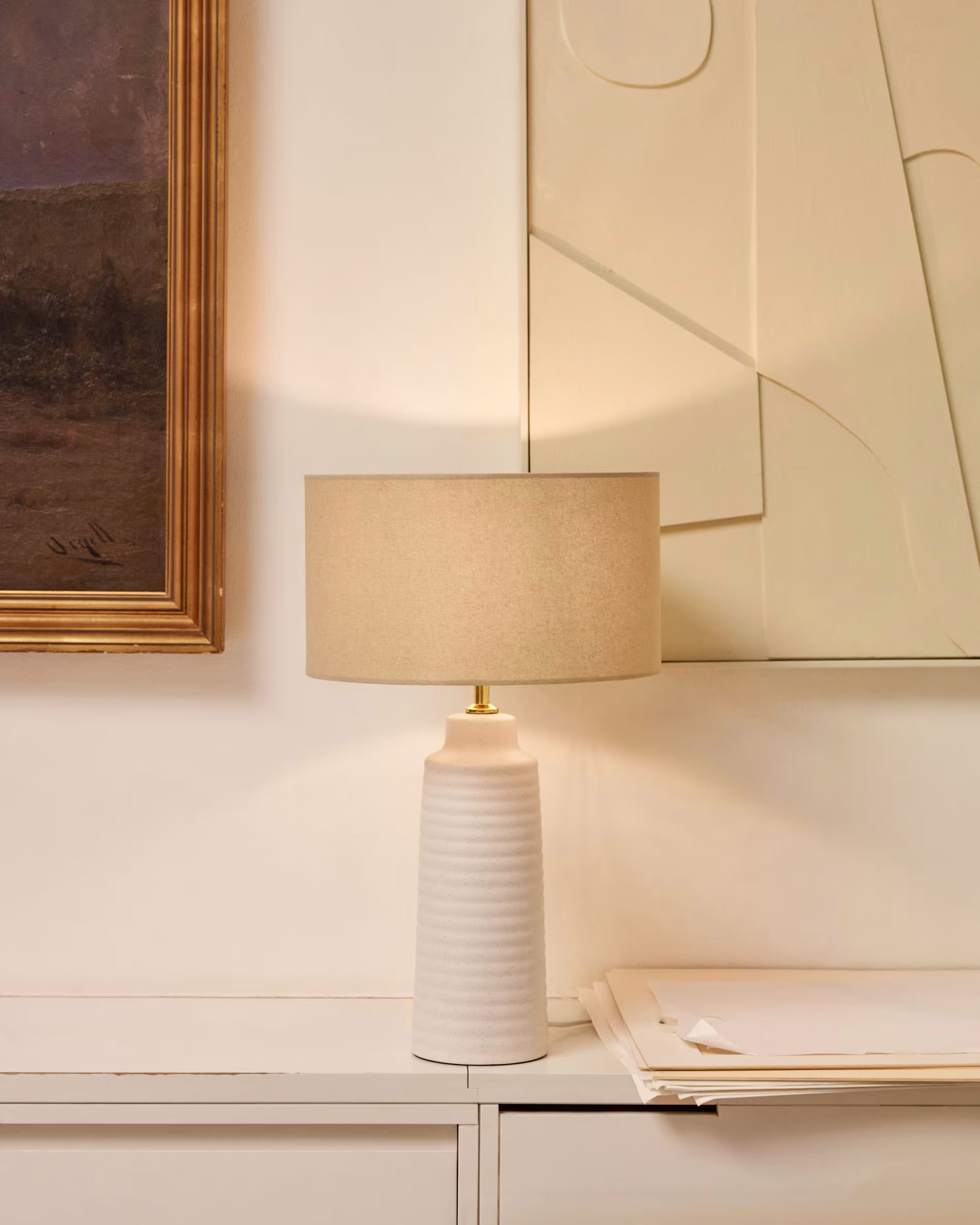 Lampa stołowa MIJAL biały – Kave Home