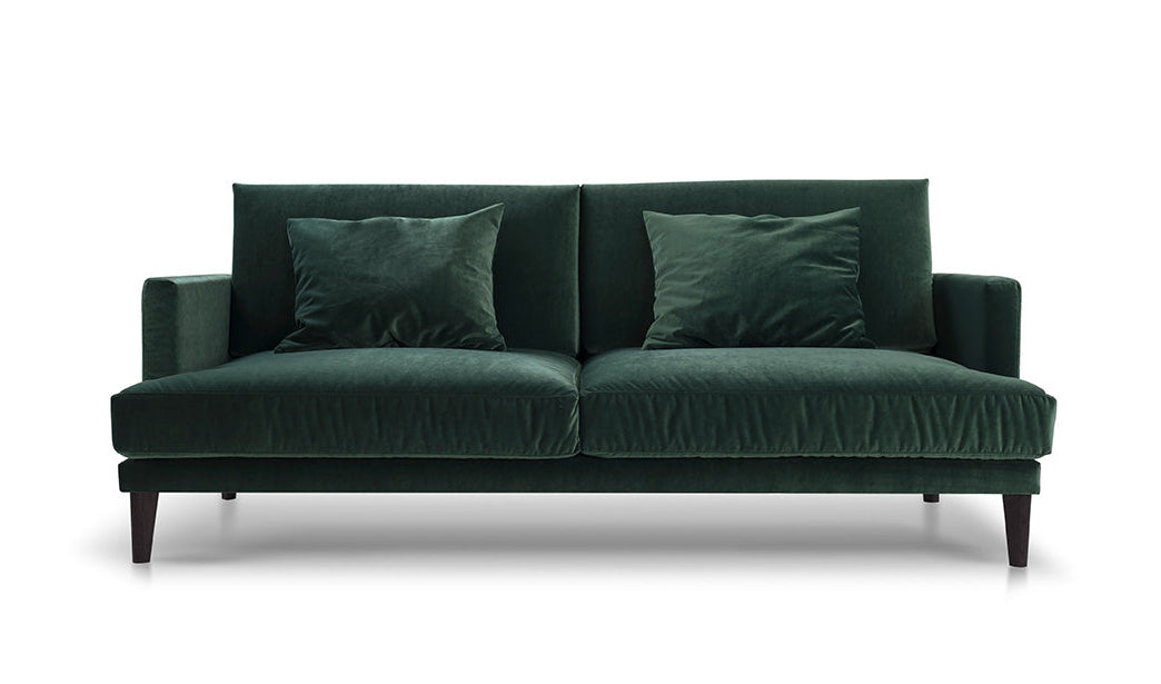 PARADISE upholstered sofa with an oak base