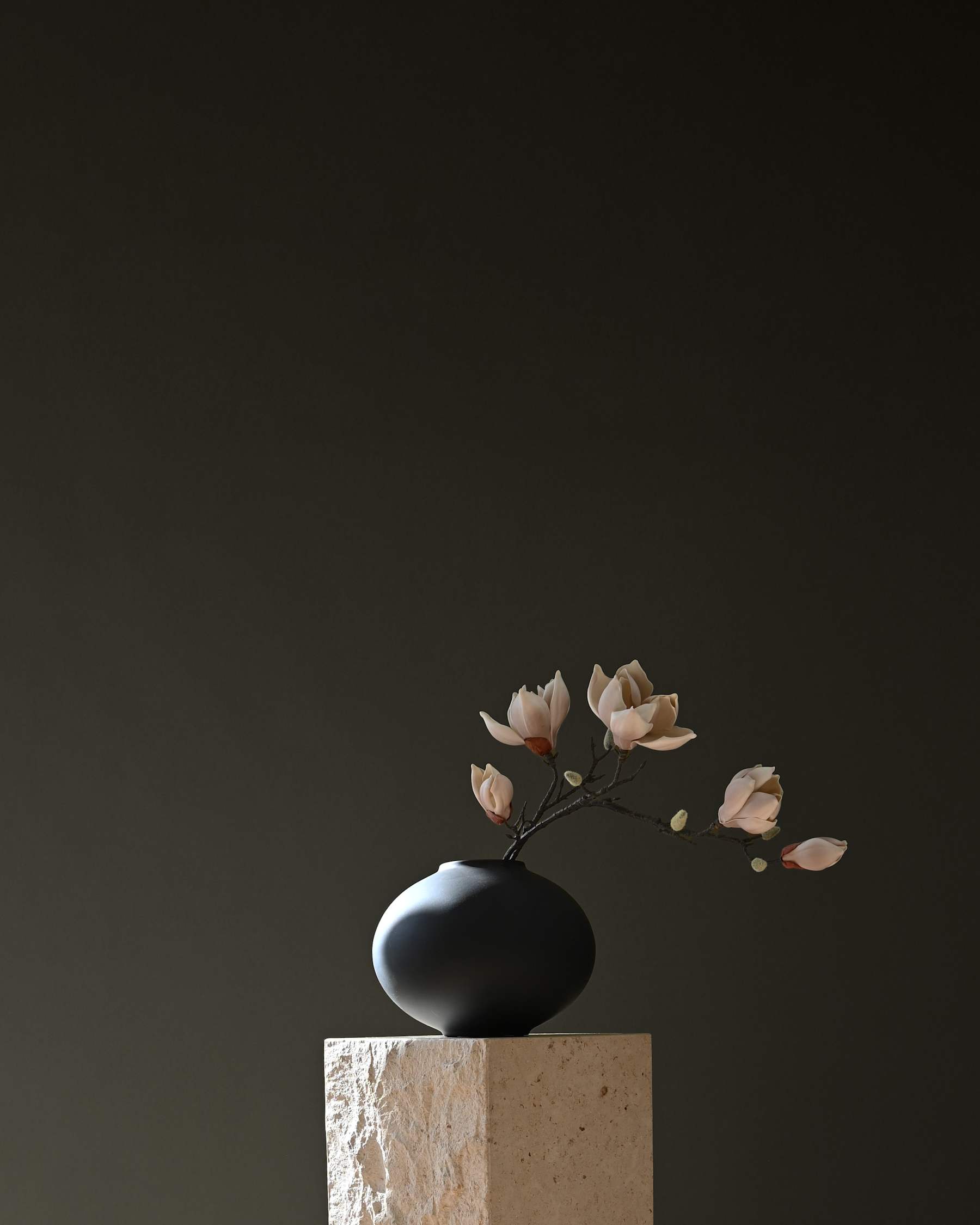 SUNAO FAT Vase schwarz 