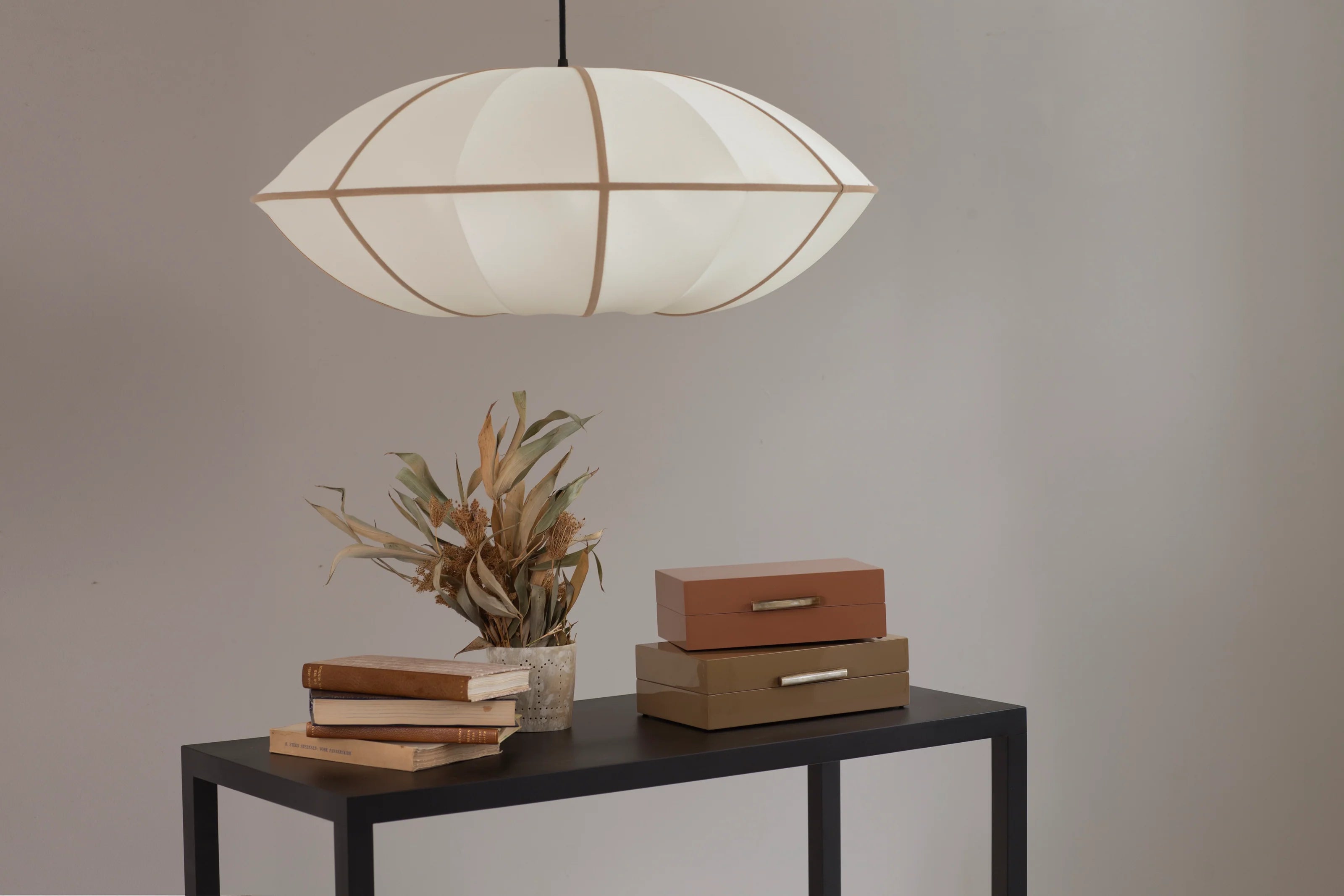 UFO-Schirm gebrochenes Weiß mit Bernstein