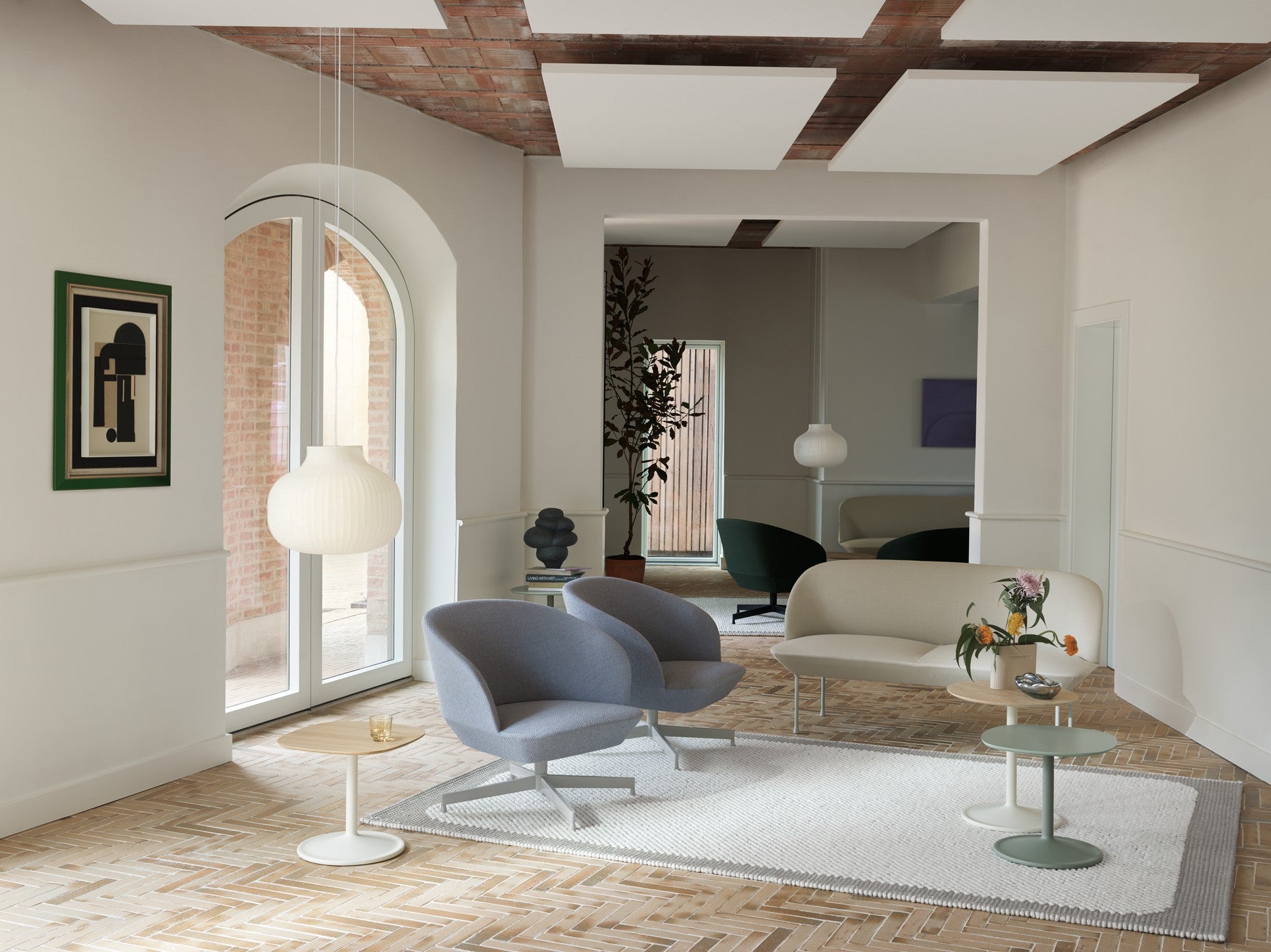 Teppich PEBBLE hellgrau mit beige