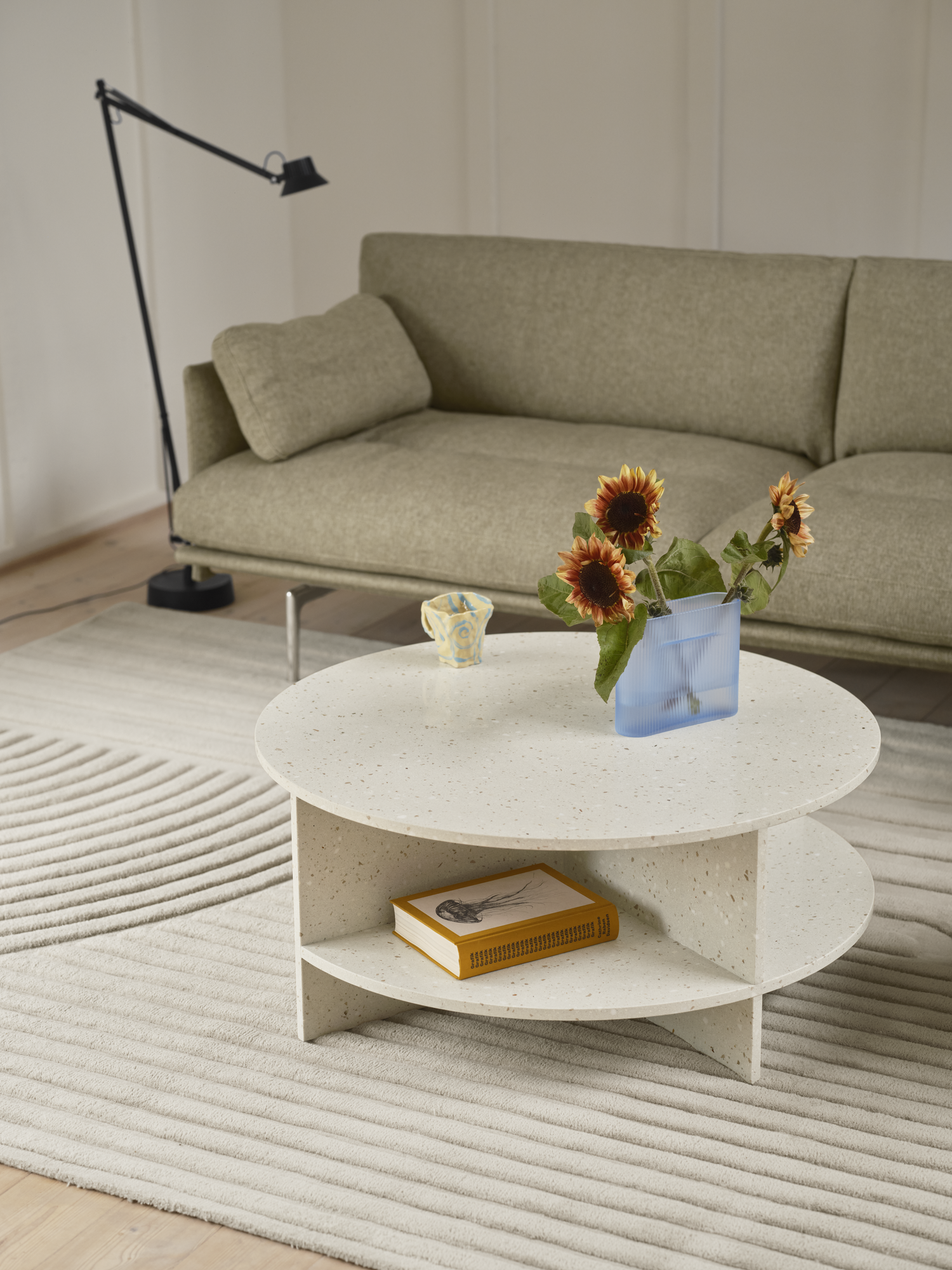 Sofa für 3 Personen OUTLINE SOFT gepolstert
