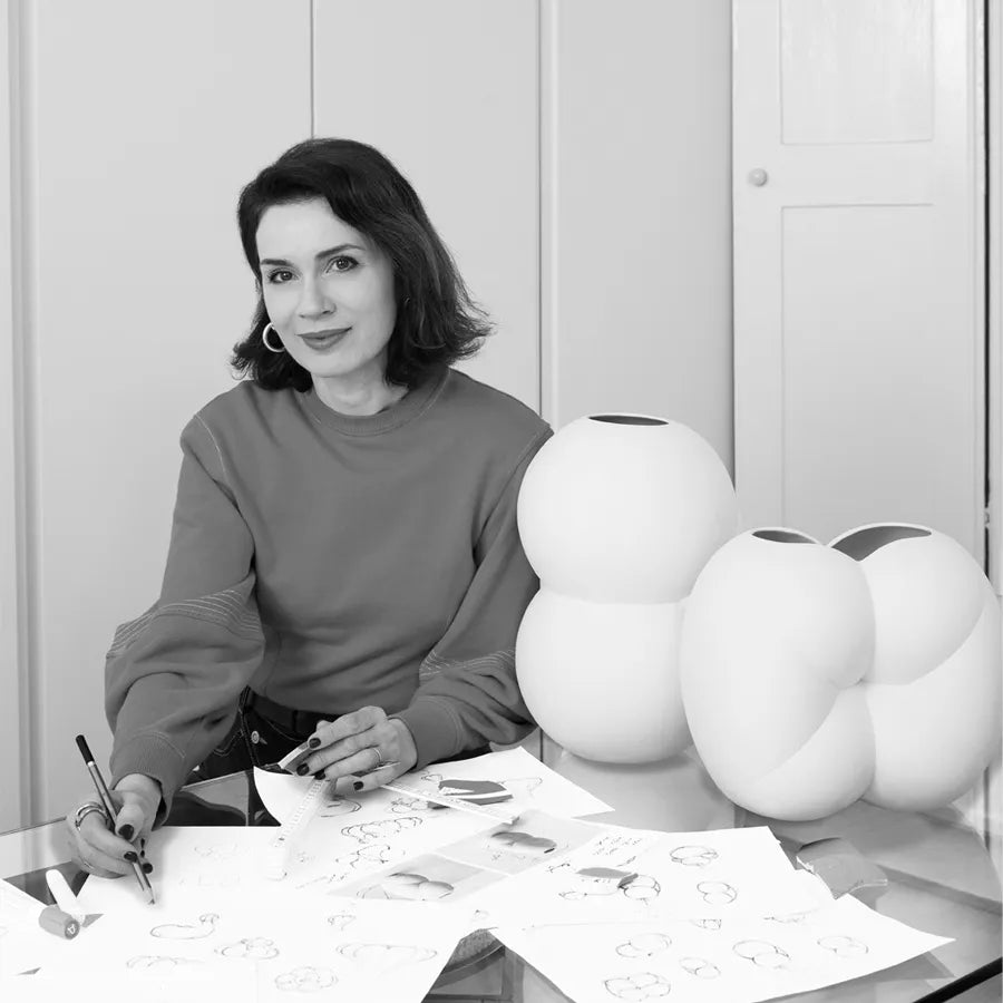 PEACHES Vase - HEDY weiße Keramik