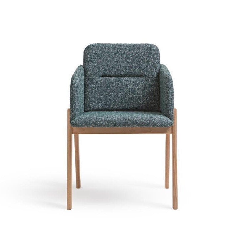 A chair with armrests Note B-4060 Upholstered