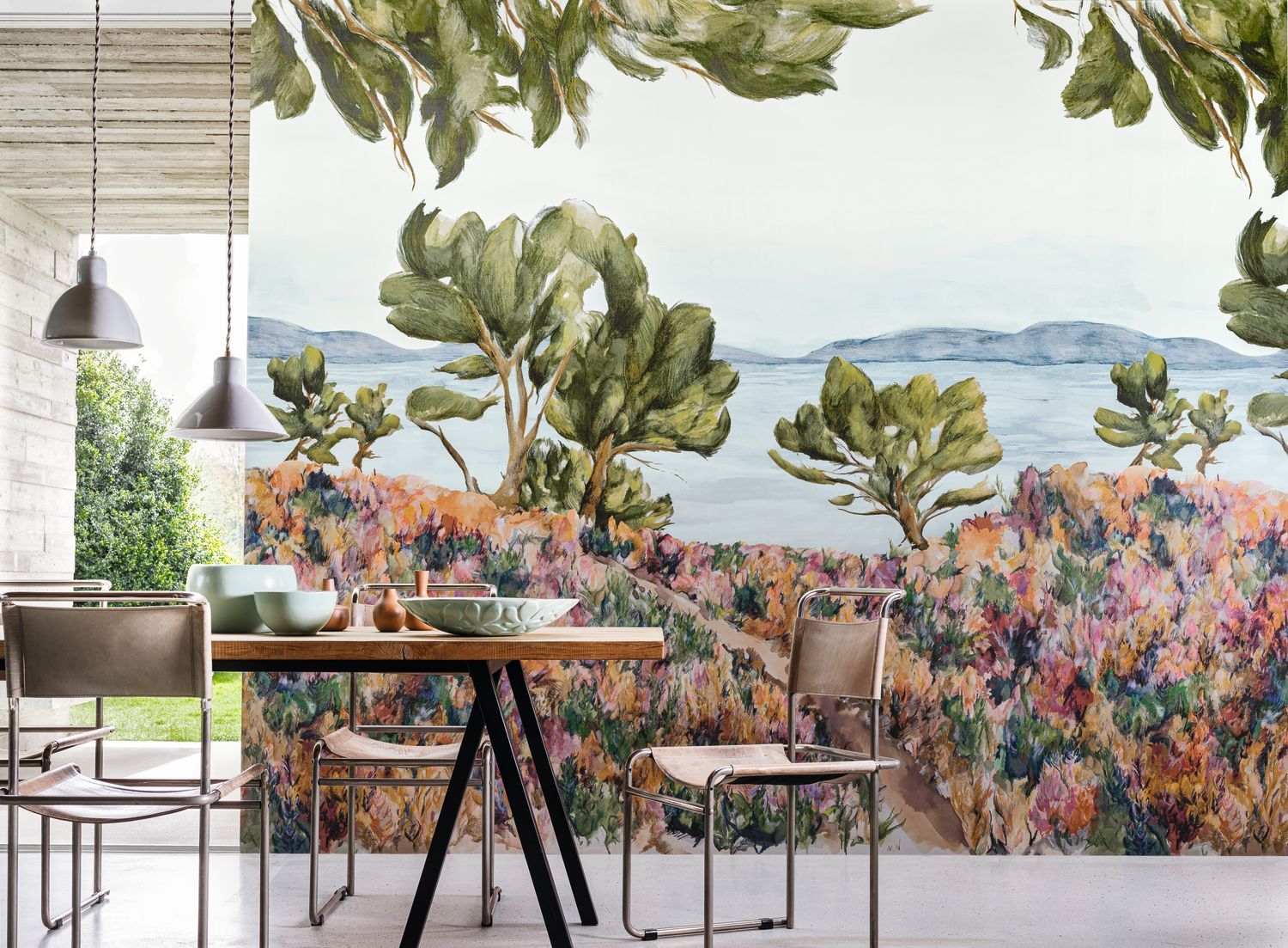 Wandbild mit Pflanzenlandschaft FELIX - MULTICO mehrfarbig