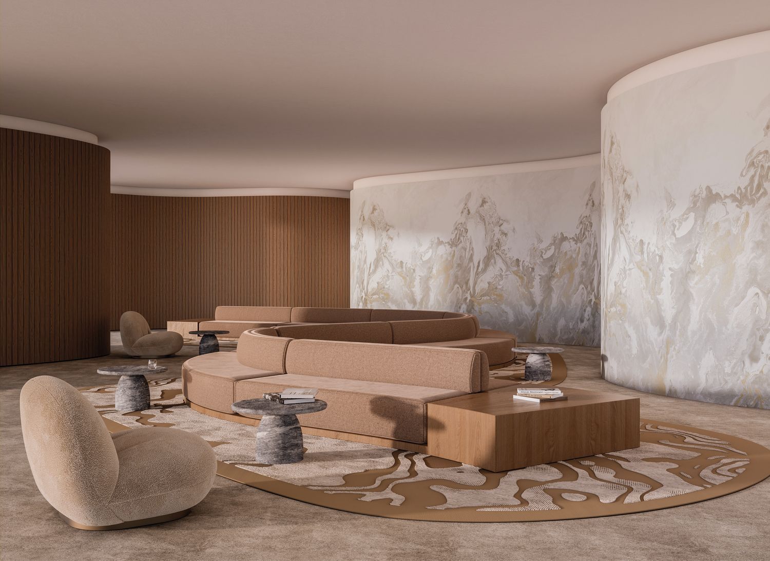 Wandbild inspiriert von italienischem Marmor CALACATTA grau mit beige