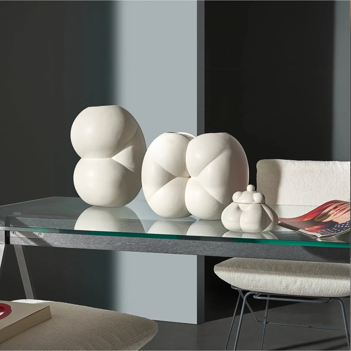 PEACHES Vase - HEDY weiße Keramik