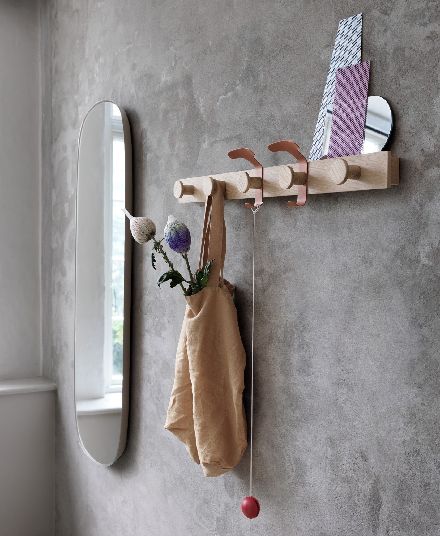 Framed Mirror taupe frame