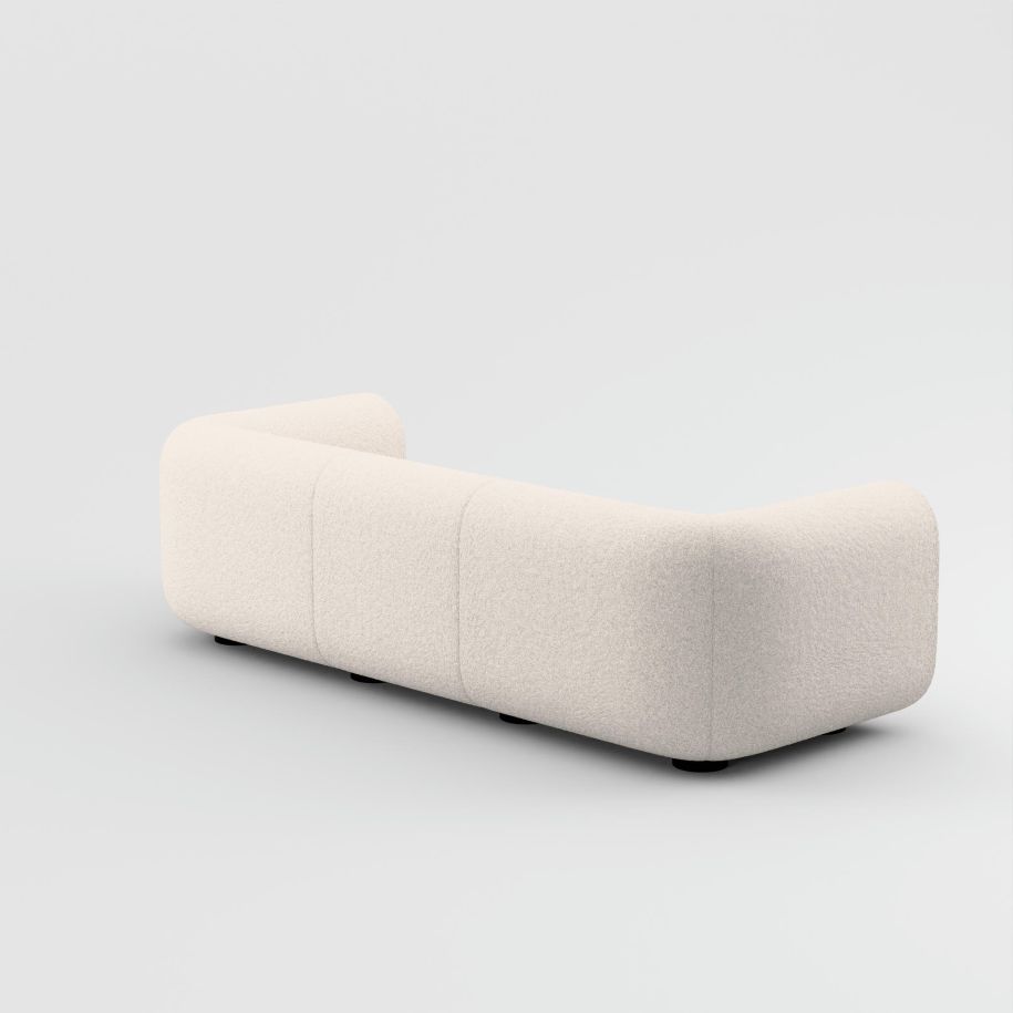 3-person sofa Plump upholstered