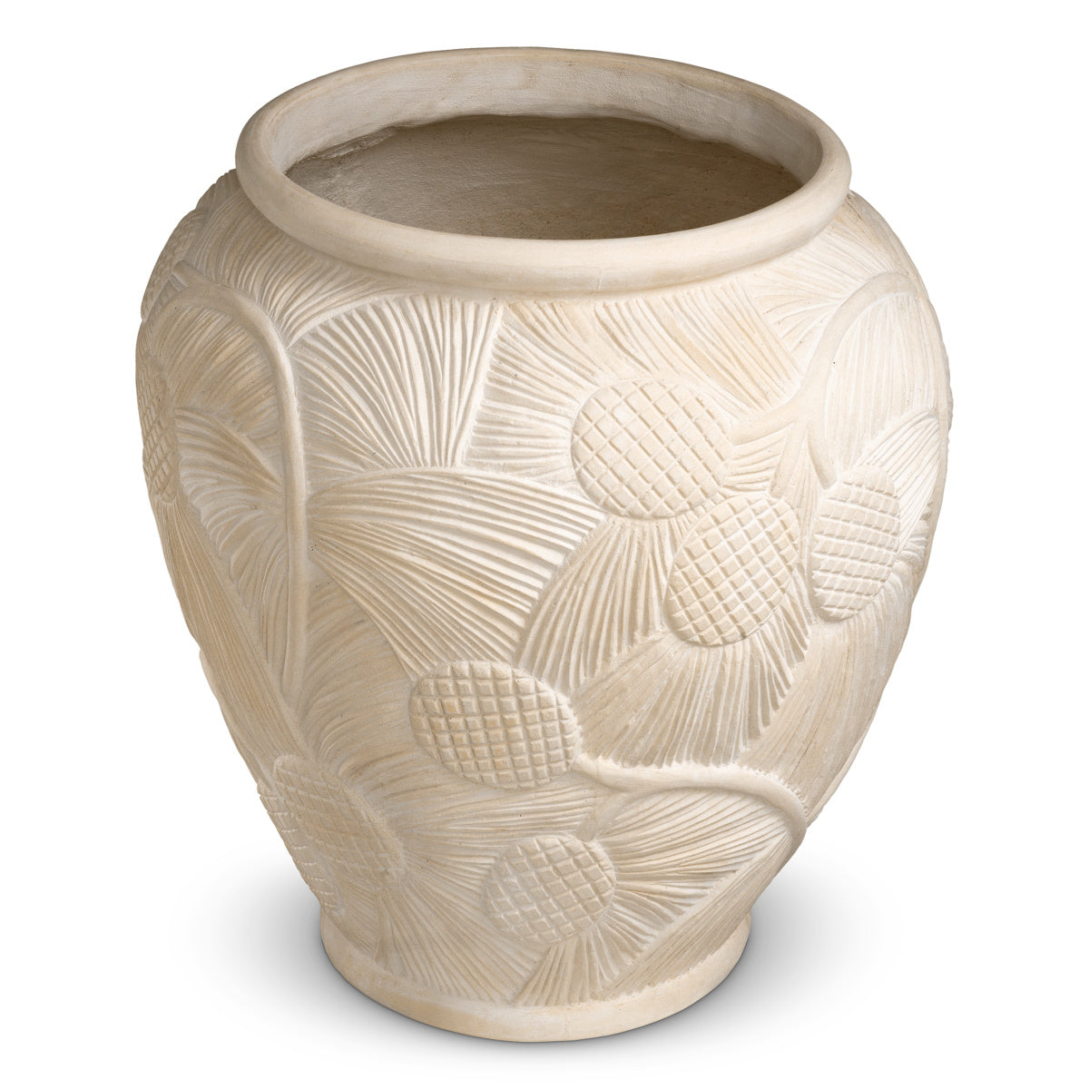 YASMINE Cream Outdoor Planter