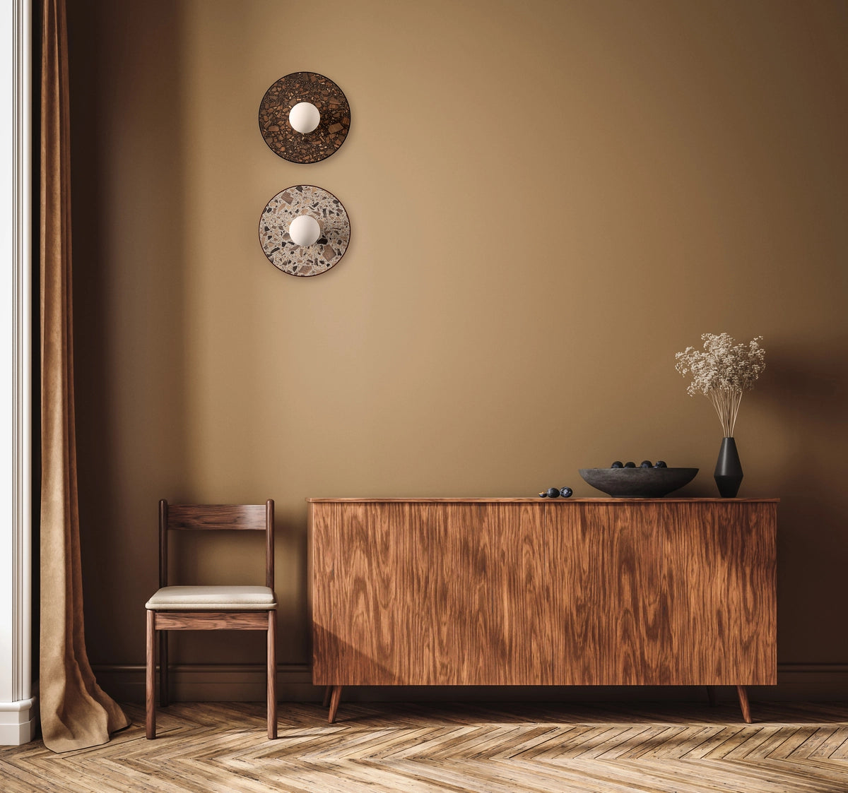 LEGRA brown wall lamp