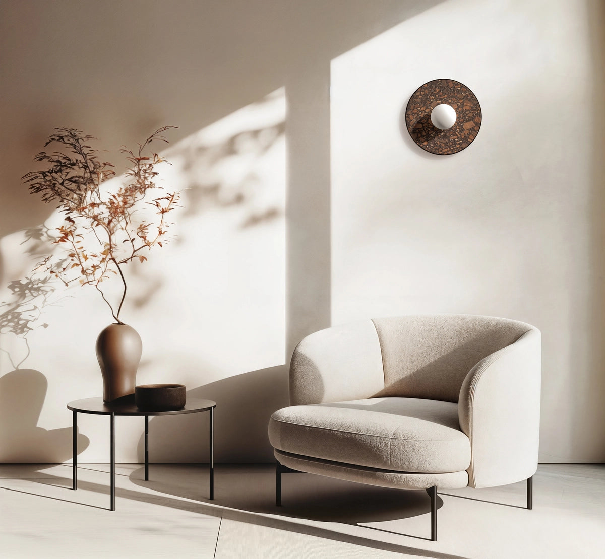 Wandleuchte LEGRA braun