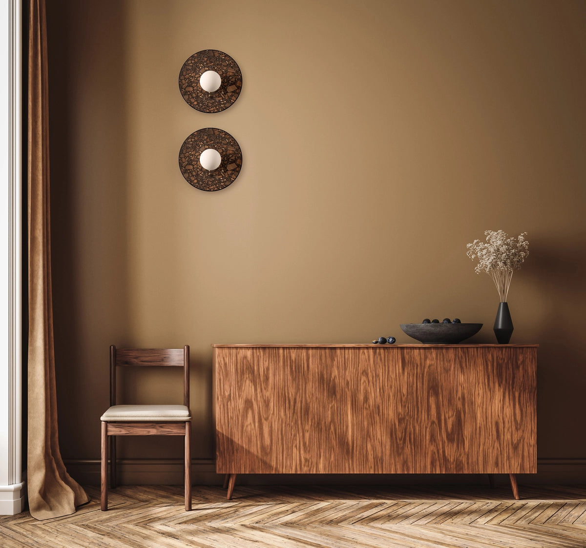 LEGRA brown wall lamp