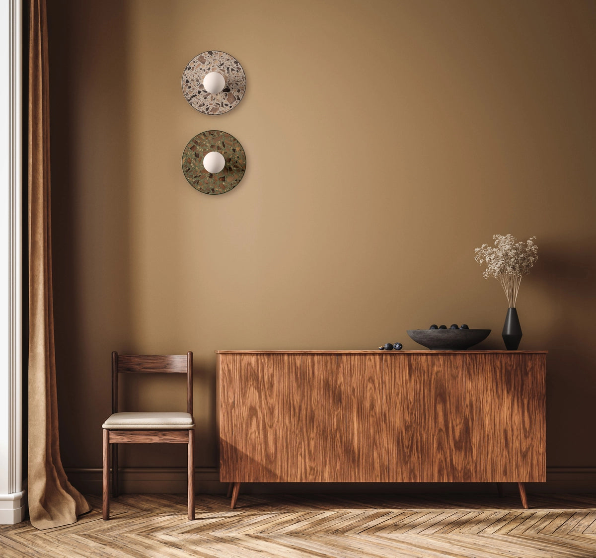 Wandleuchte LEGRA salbeigrün