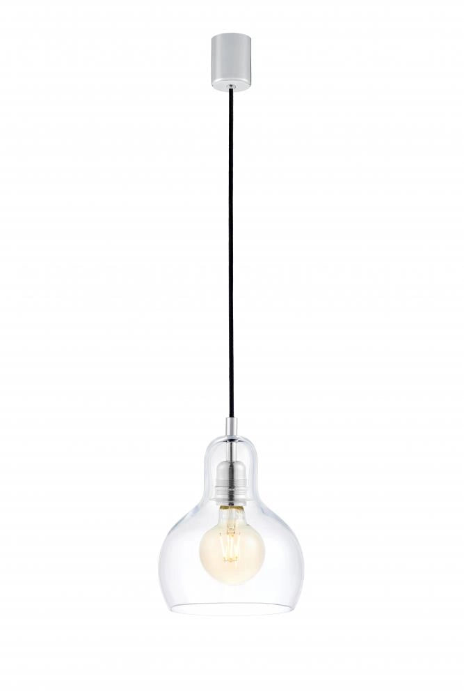 Pendelleuchte LONGIS I transparent mit verchromtem Gehäuse