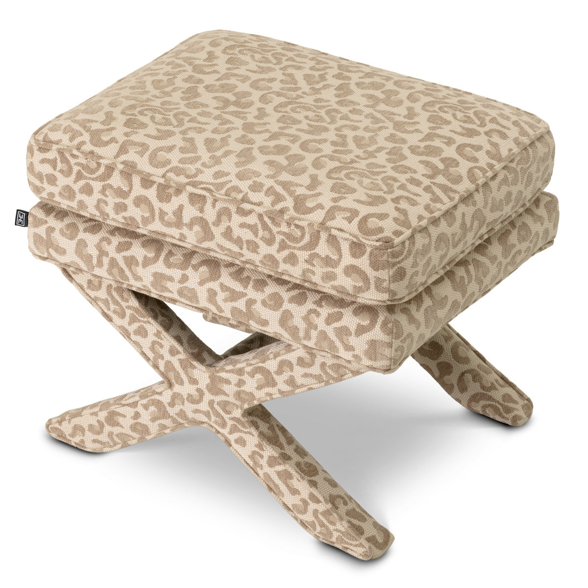 Taboret CORDOBA beżowy w panterkę