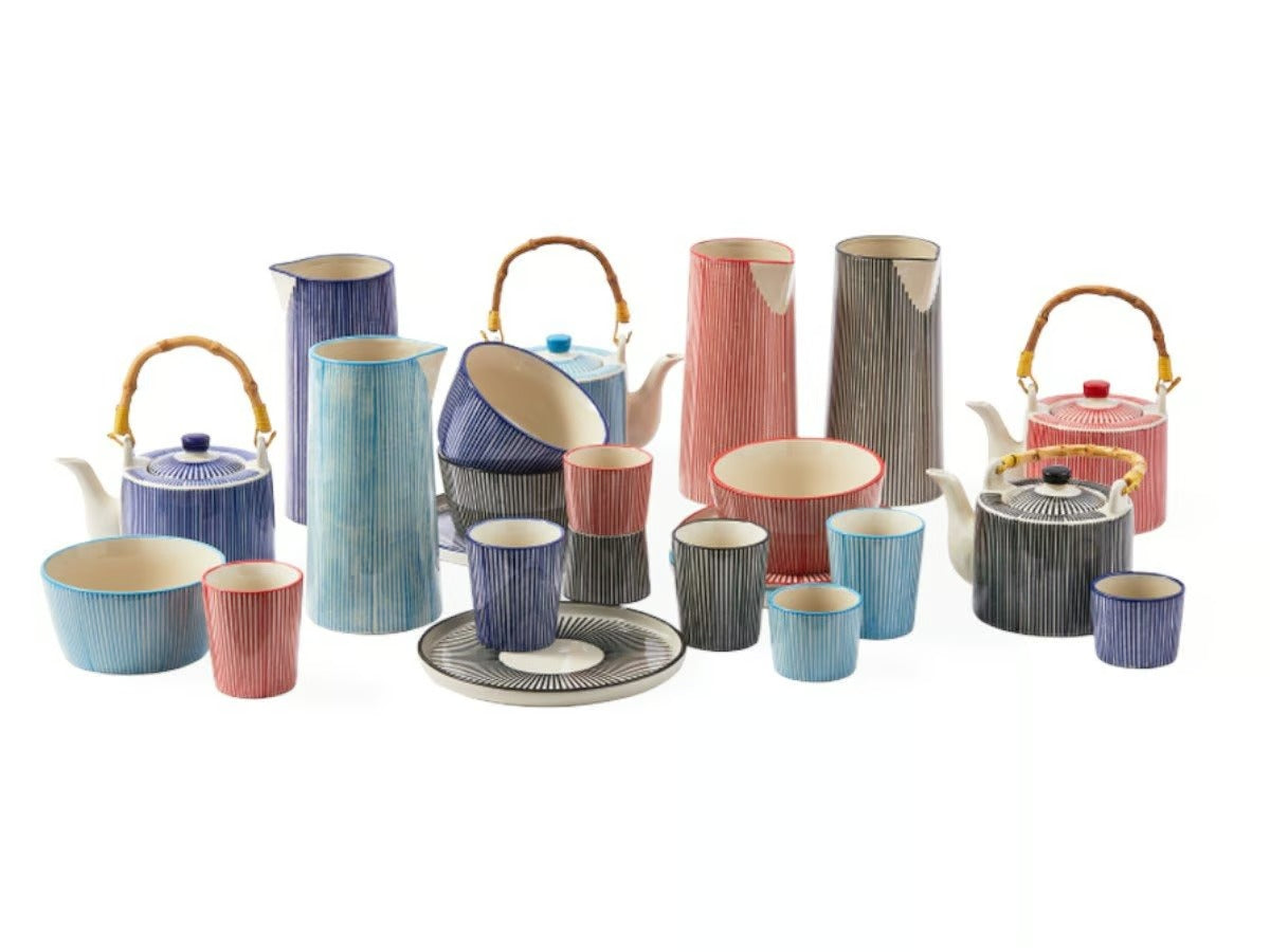 MARINE STRIPED Espressotassen-Set, farbiges Steinzeug