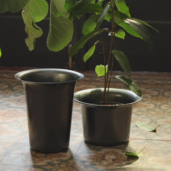 ALU-SPUN-KORB schwarz