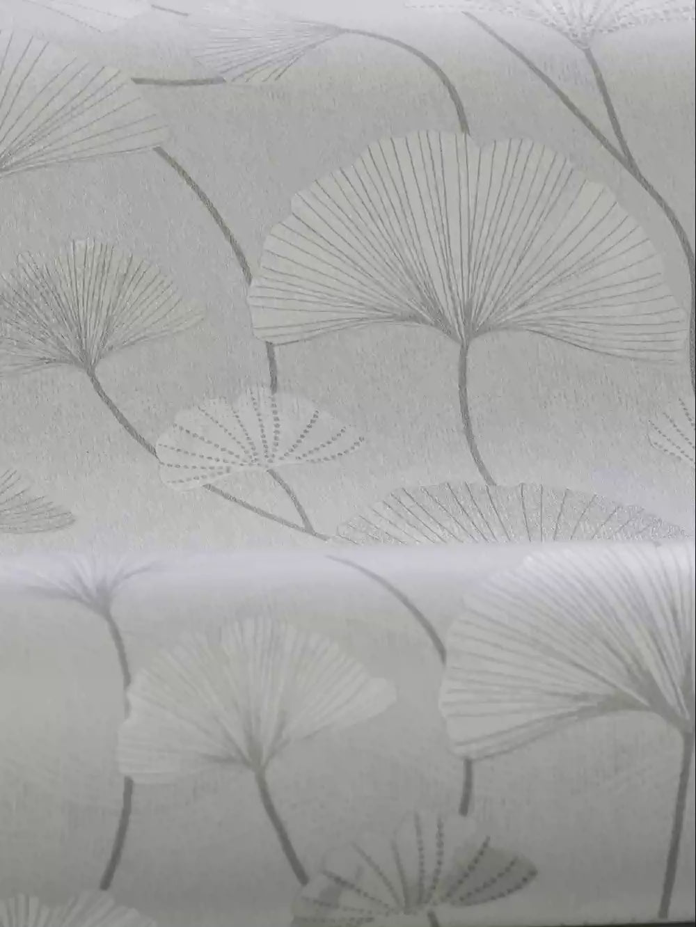 Structural wallpaper with a floral motif SOPHIA gray