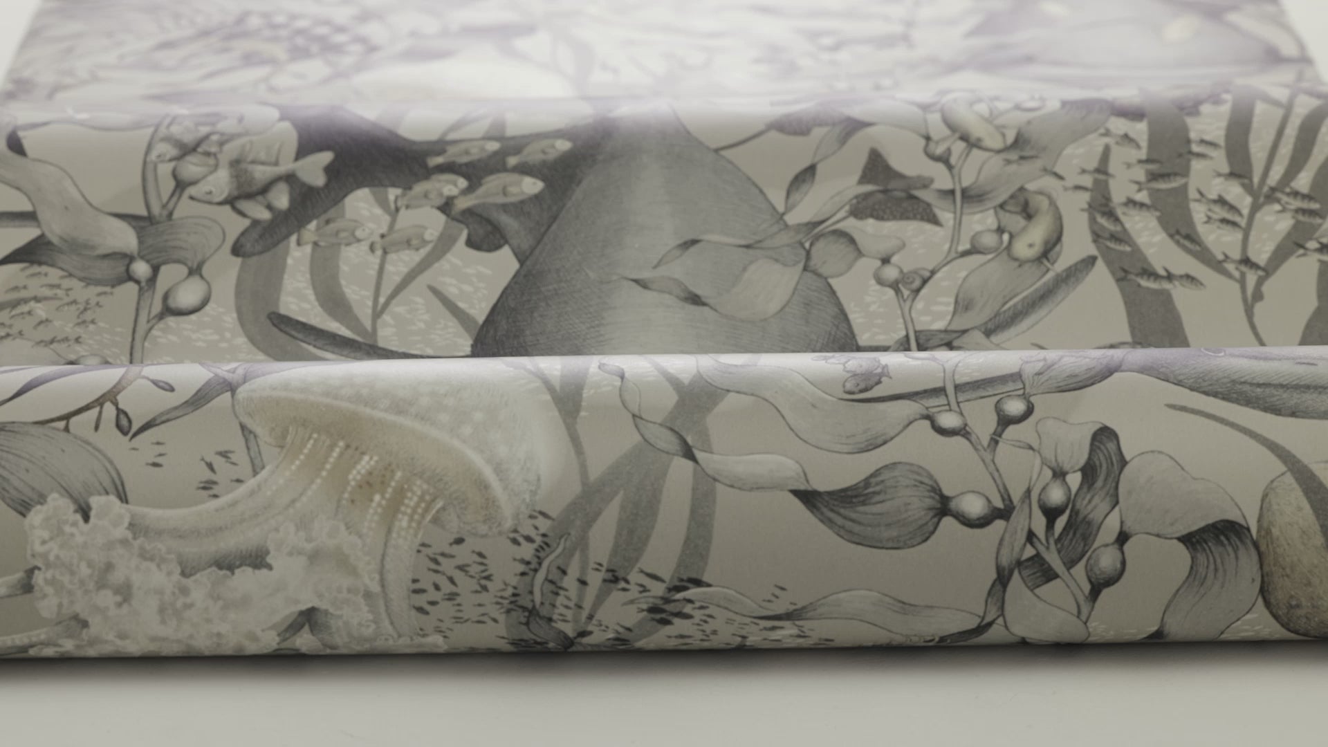 Kinder-Tapete mit Meeresbewohnern UNTERWASSER MAGIE beige