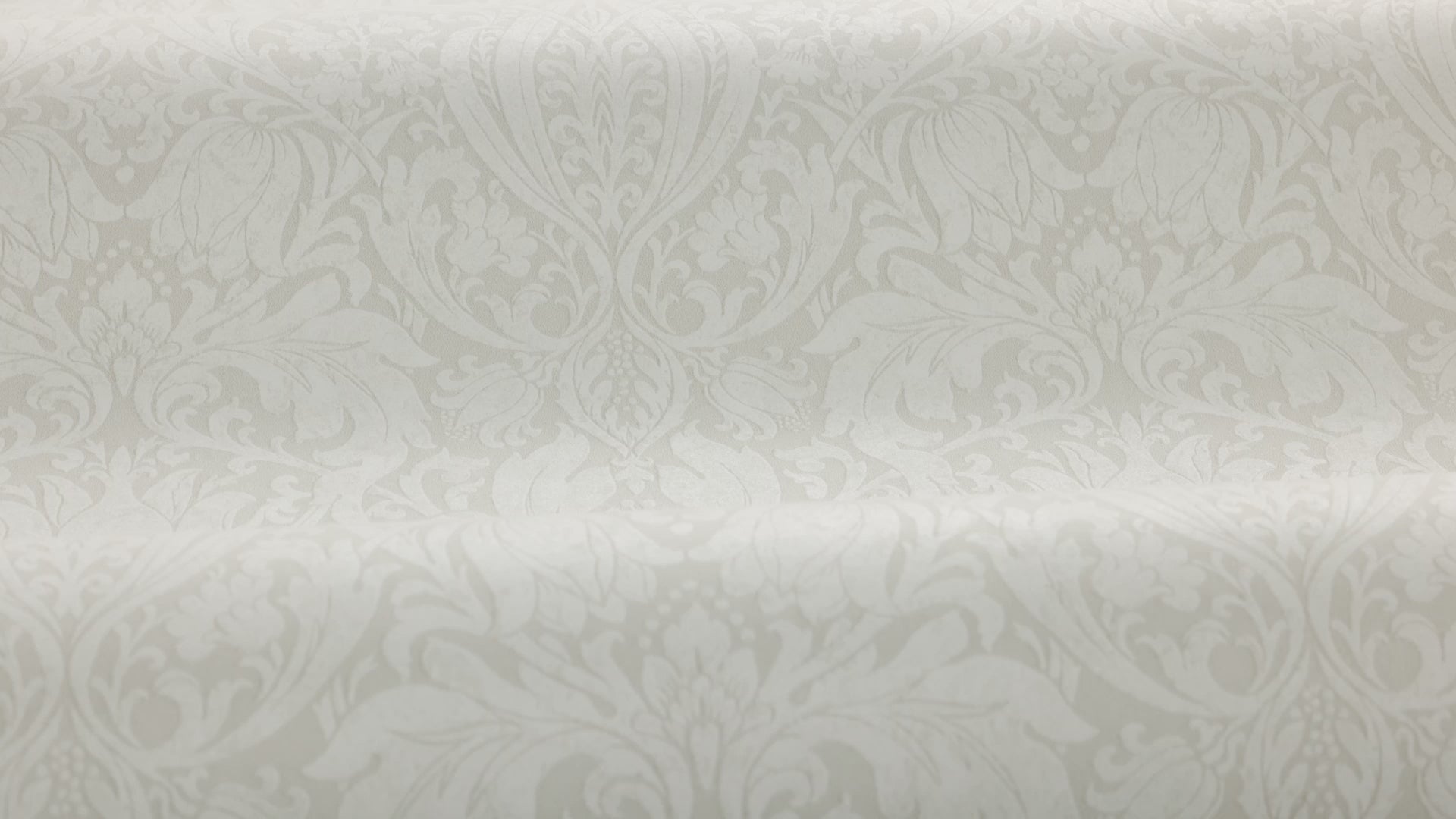 Vlies-Tapete mit pflanzlichem Muster ALBA beige mit Weiß