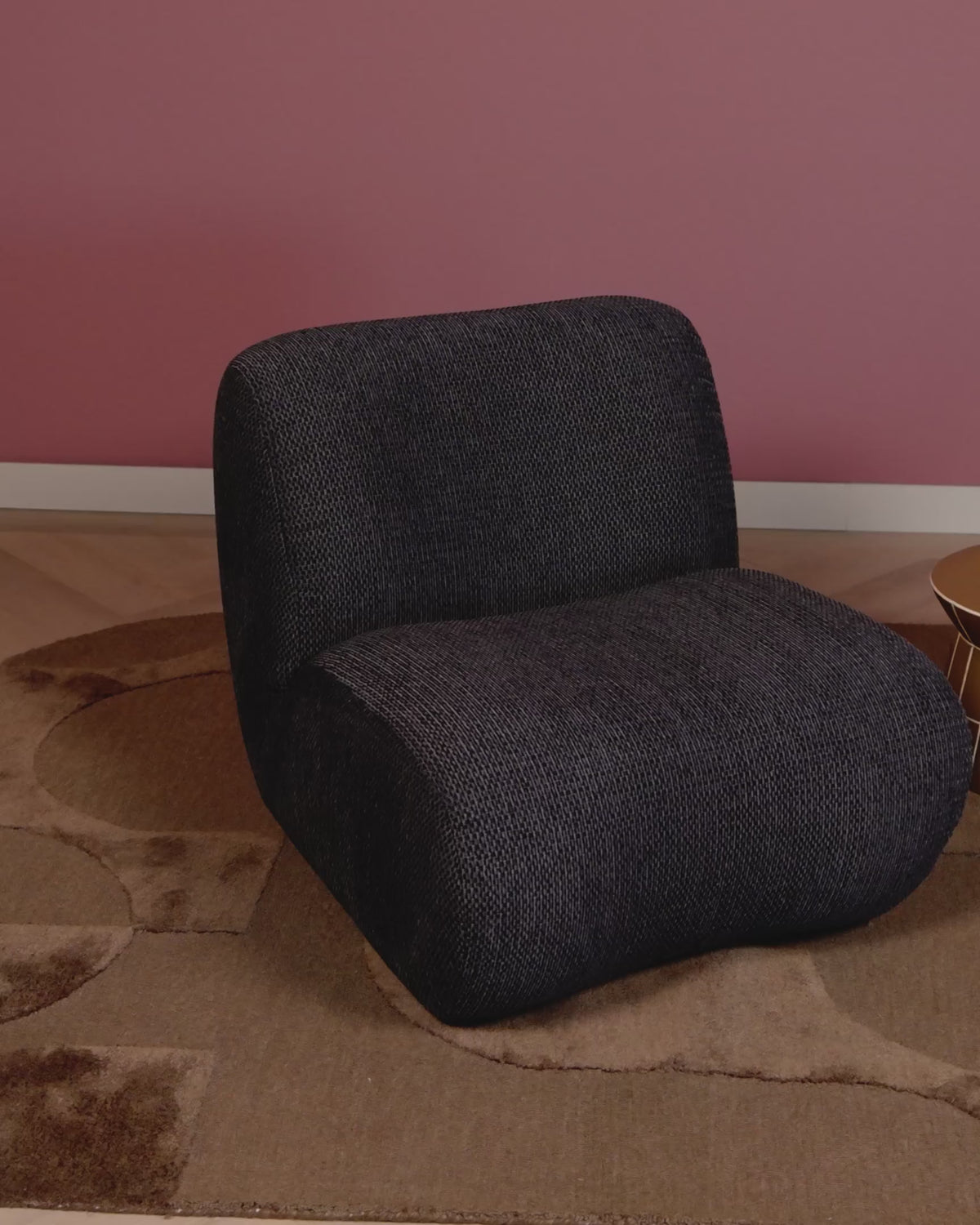 Beistelltisch TUMO dunkelviolett mit beige