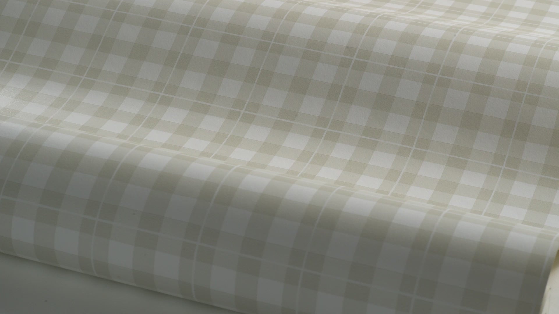 Beige geometric checkered pattern wallpaper FRIDA with white