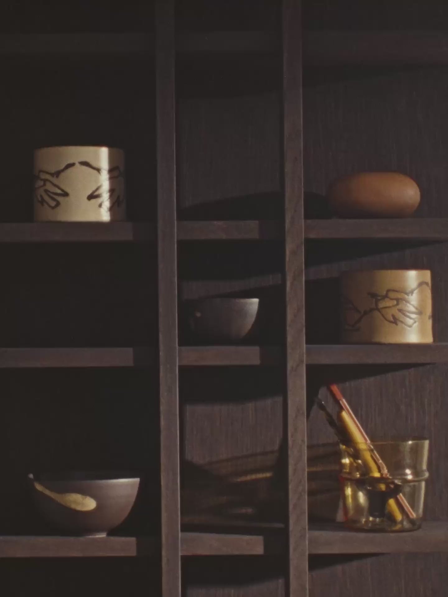 Wall Shelf TILEM Dark Brown Oak Veneer