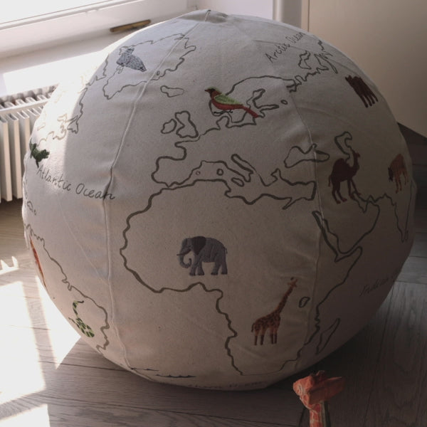 THE WORLD Pouf cremeweiß 