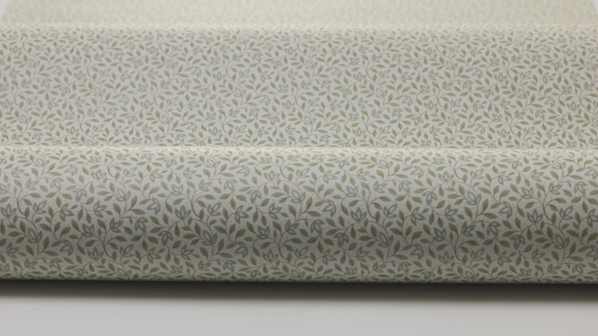 Tapete mit Pflanzenmotiv IDA grün mit weiß