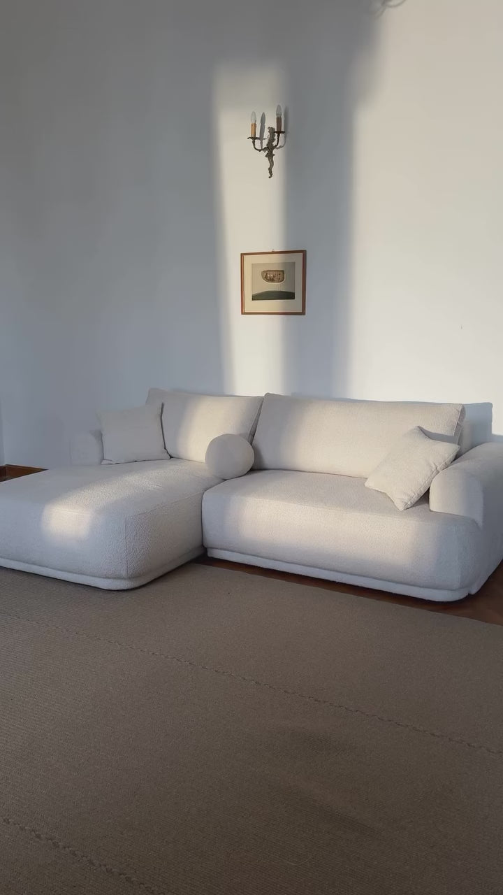 Samt linke Ecke mit Ella Grey Schlaffunktion