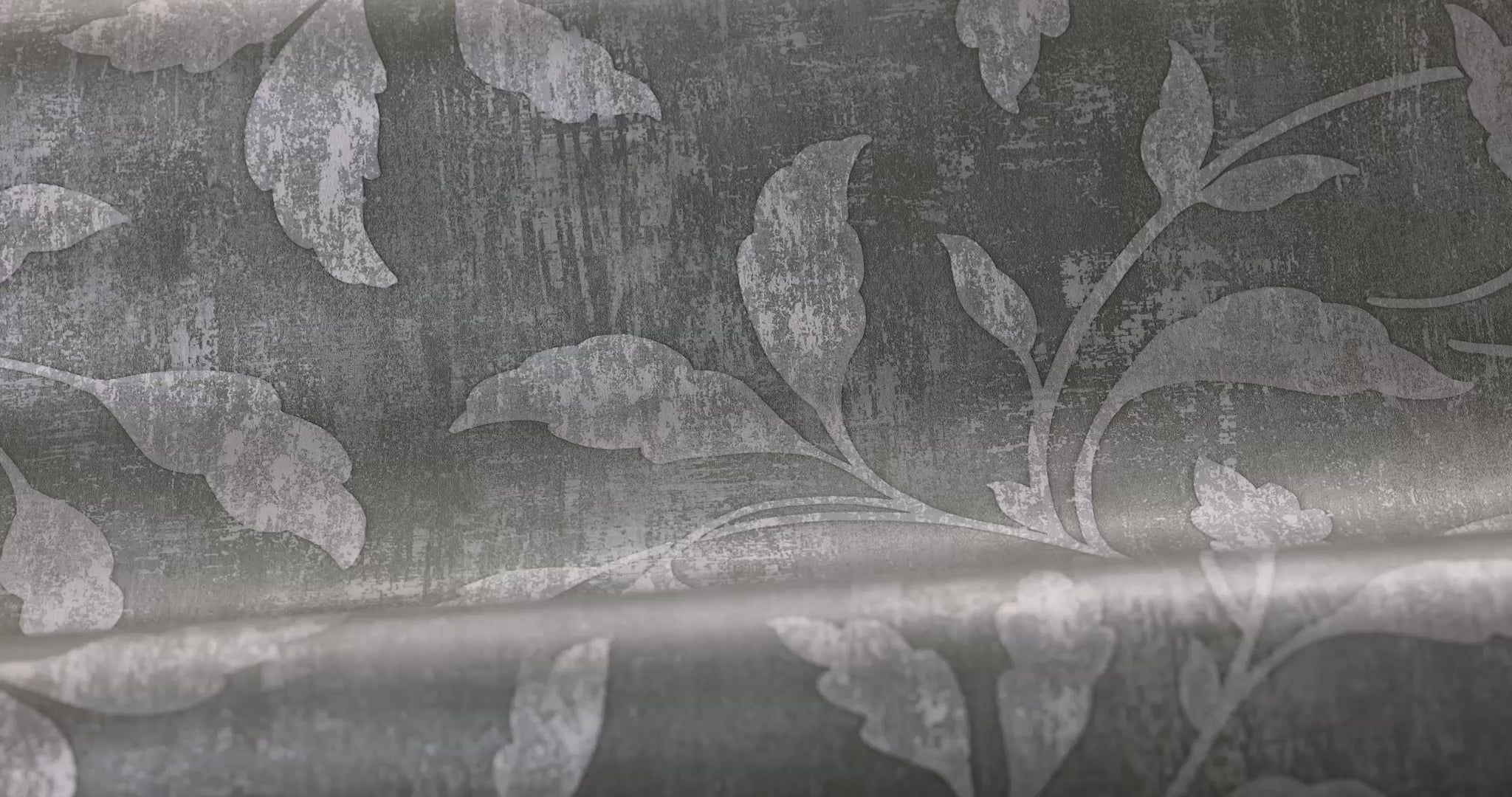 Vlies-Tapete mit pflanzlichem Muster ROSEWOOD NIGHT grün