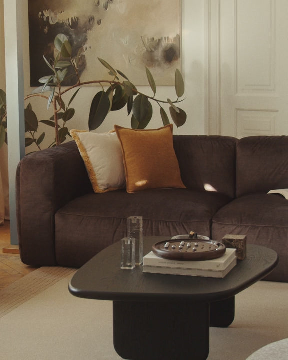 Sofa aus Samt für 2 Personen MARTINA schokoladenbraun