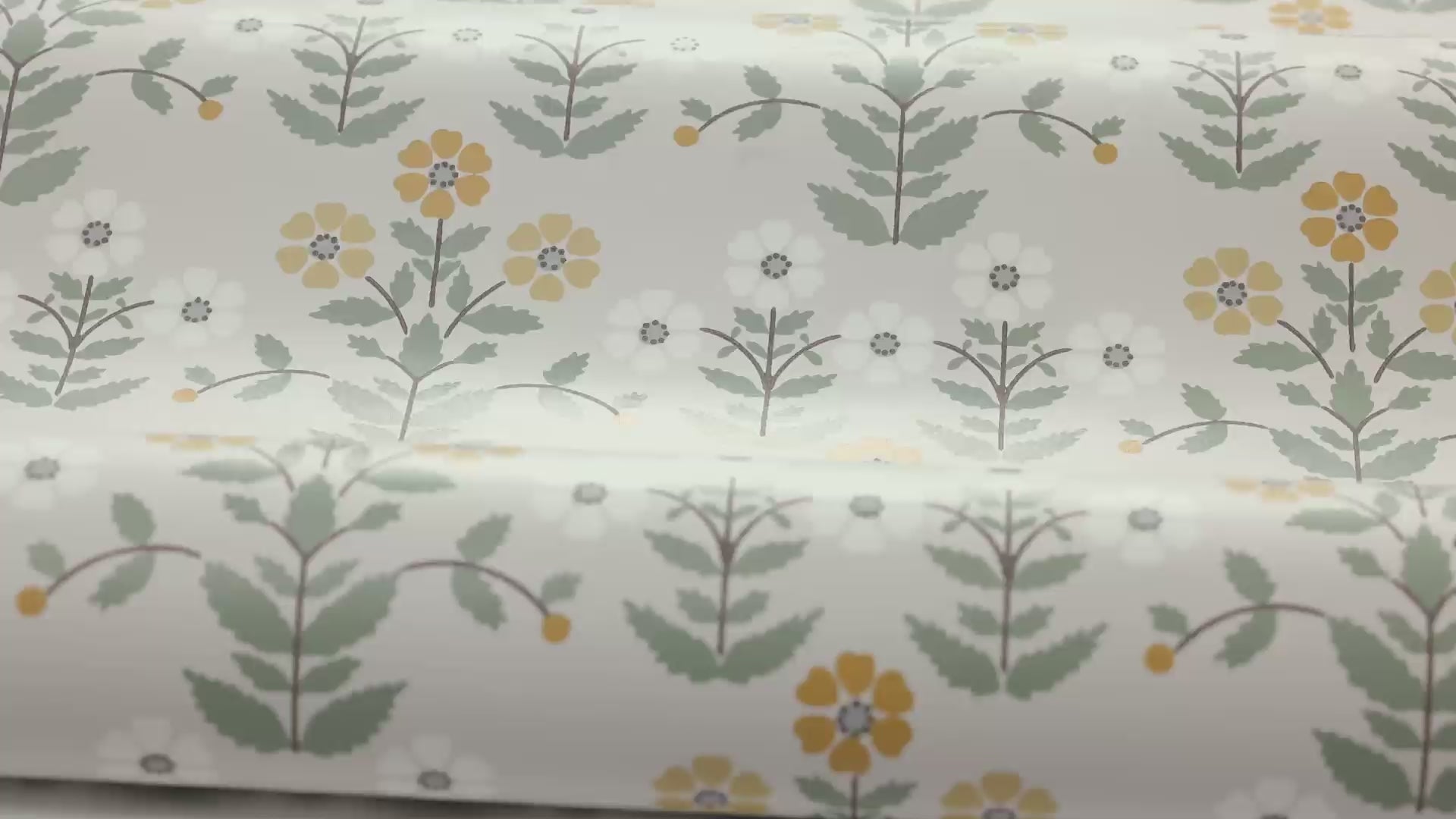 Tapete mit pflanzlichem Blumenmotiv SIPPOR grau-beige mit Gelb