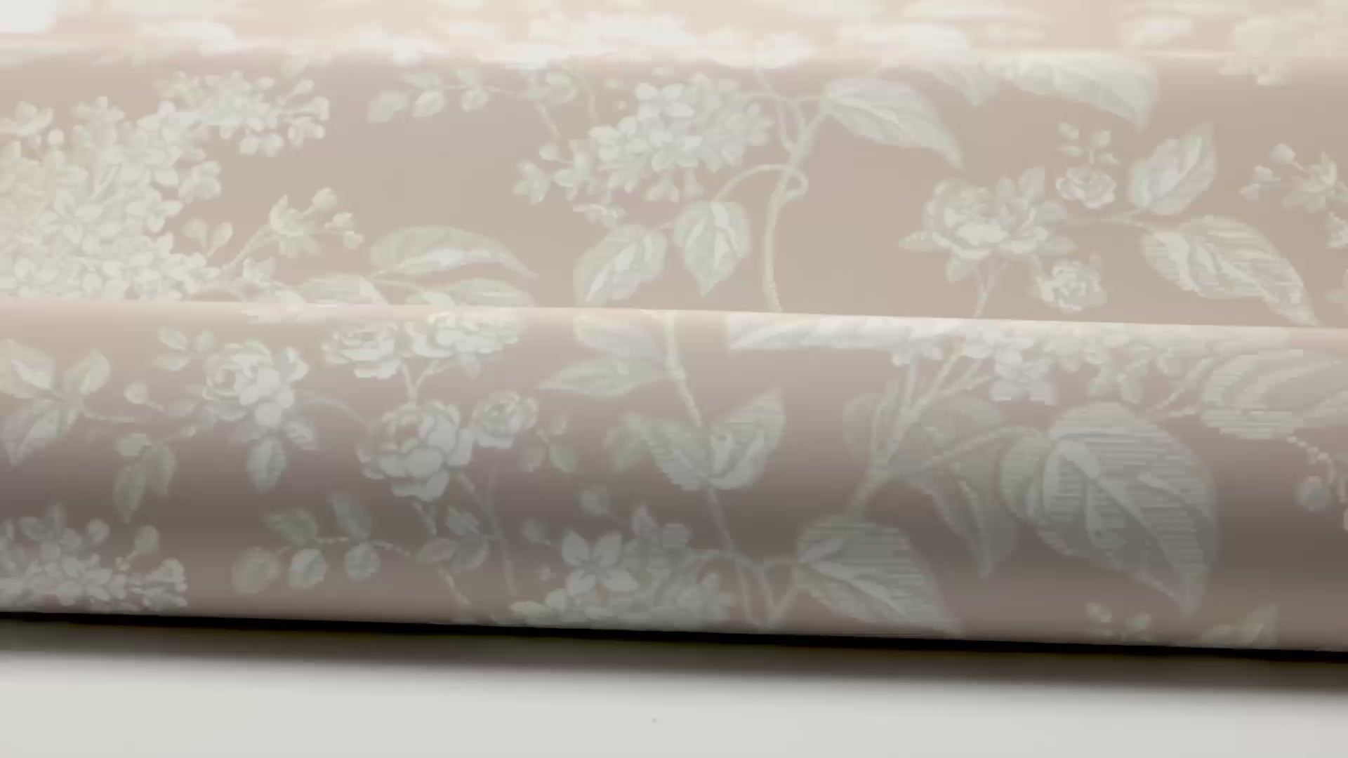 Floral Pattern Wallpaper SYREN Powder Pink with White
