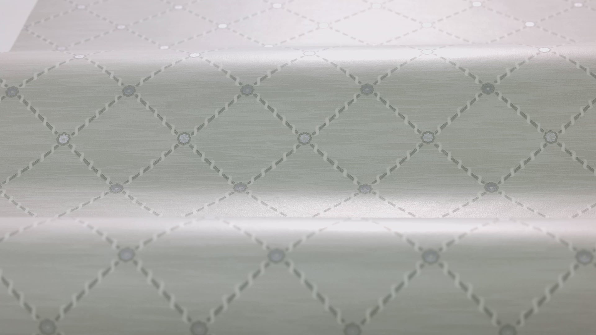 Tapete mit geometrischem Muster GOLDEN TRELLIS grau mit Weiß