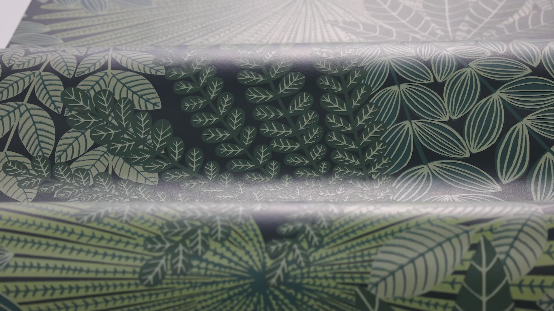 Tapete mit pflanzlichem Motiv VELVET LEAVES grün