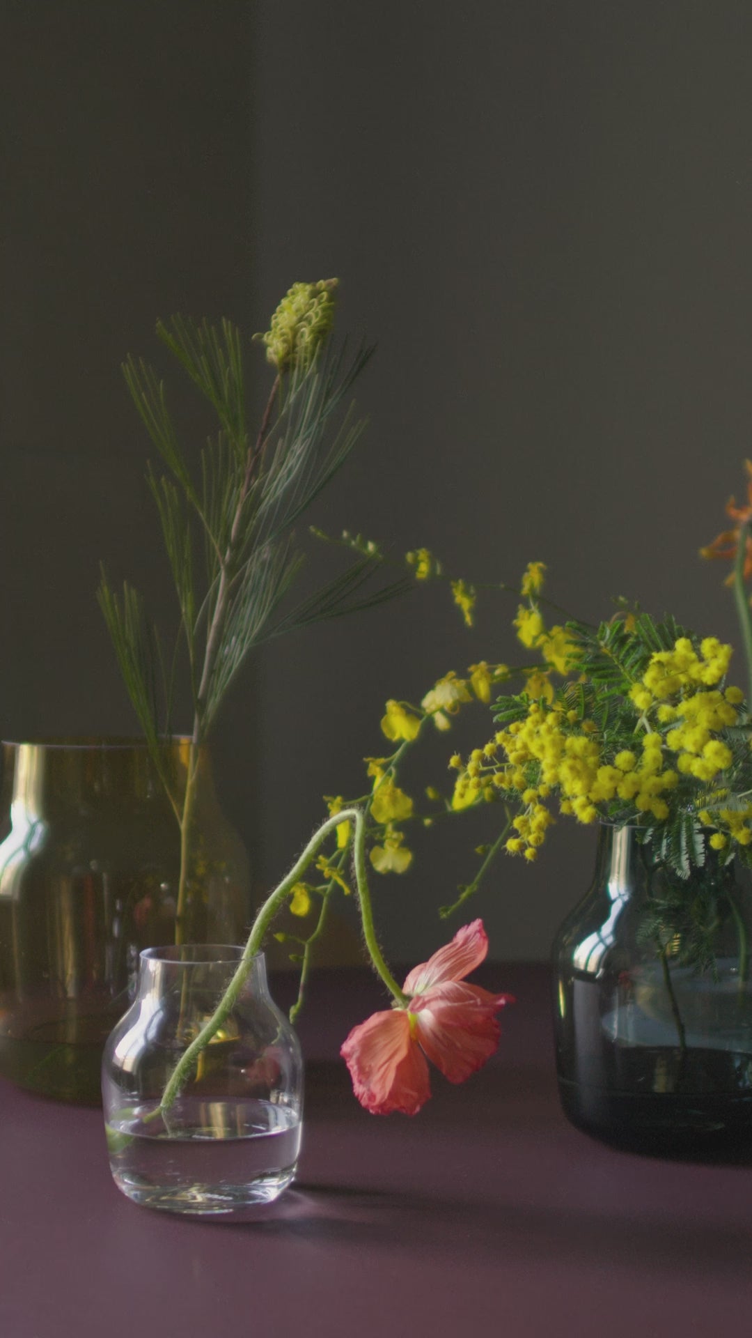 Dark Green SILENT Glass Vase