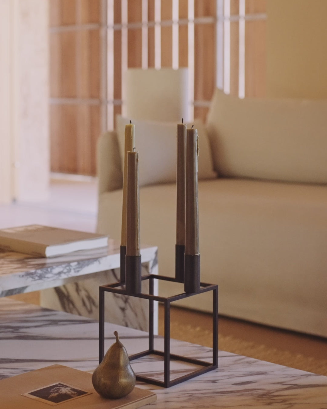 KUBUS Black Candle Holder