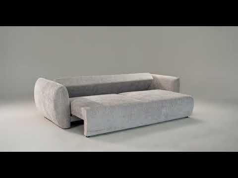 Rechtes Samt-Ecksofa mit Schlaffunktion MATERA oliv