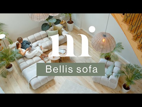 Bett mit Bettkasten BELLIS in weißem Boucle