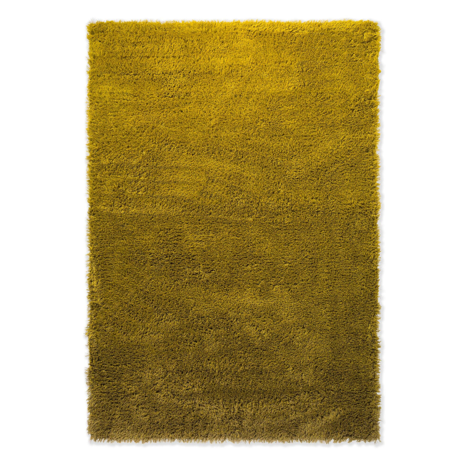 Teppich SHADE HIGH zitronengelb gold mit langem Flor