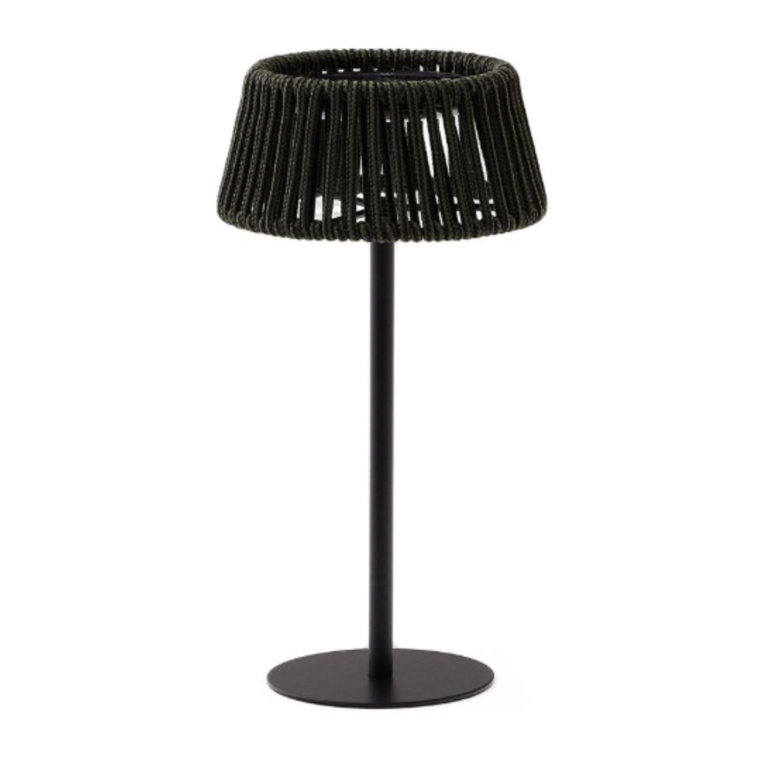 Tragbare Außen-Tischlampe ALDET dunkelgrün mit Schnur