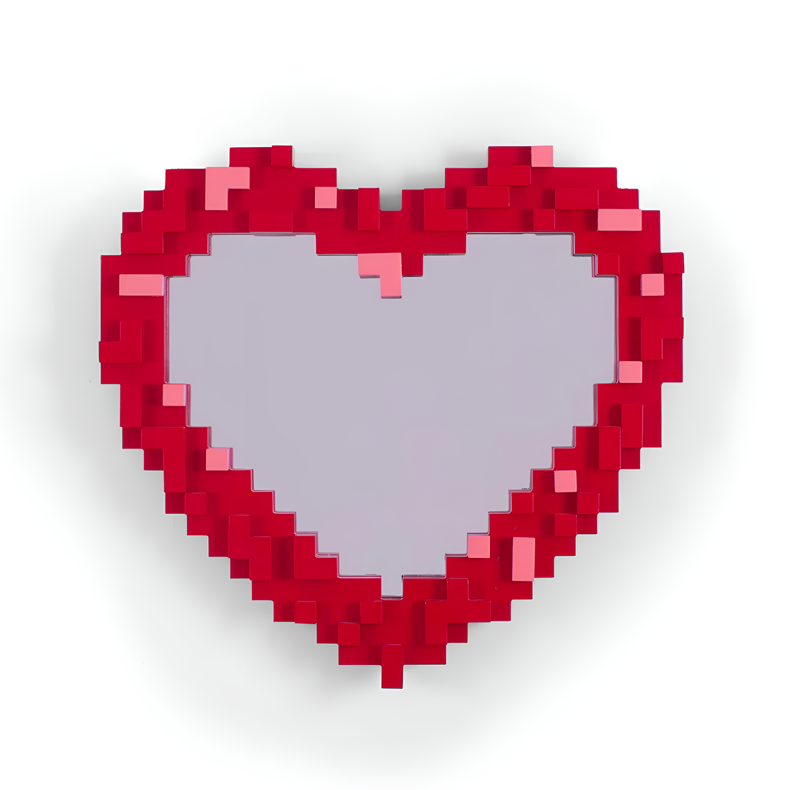 Pixel mirror - Heart red