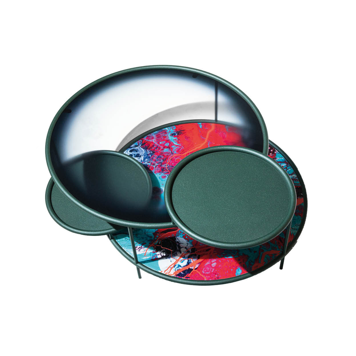 Couchtisch Sangaka gefärbtes Glas