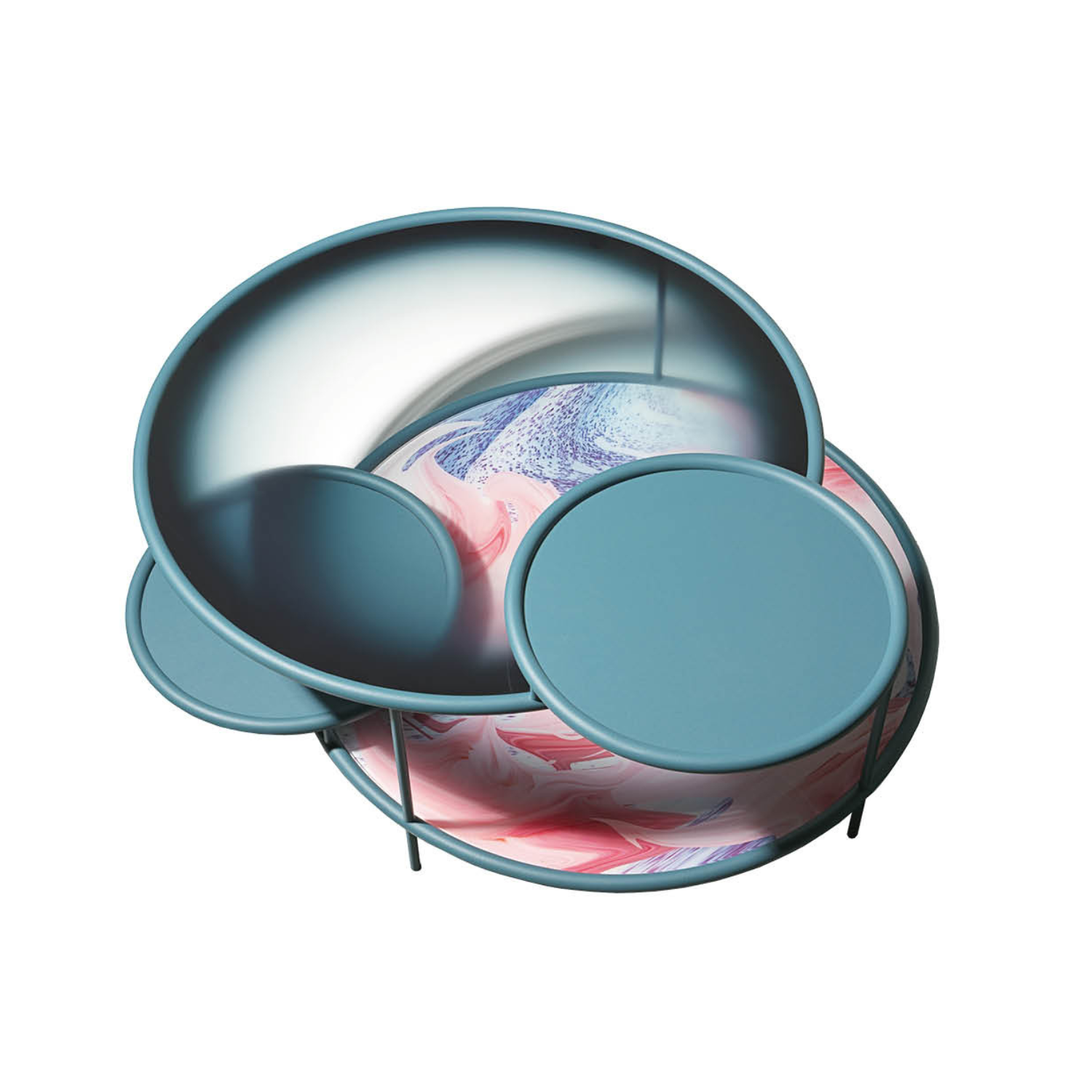 Couchtisch Sangaka gefärbtes Glas