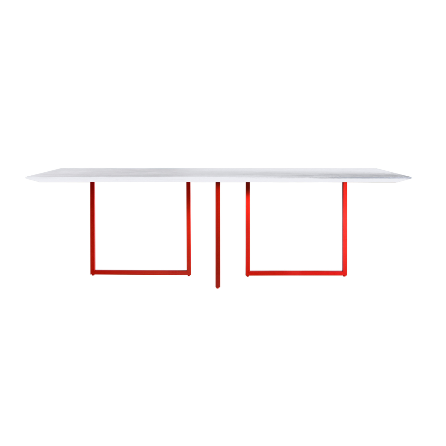 Gazelle Tisch weißes Oberteil mit einer roten Basis