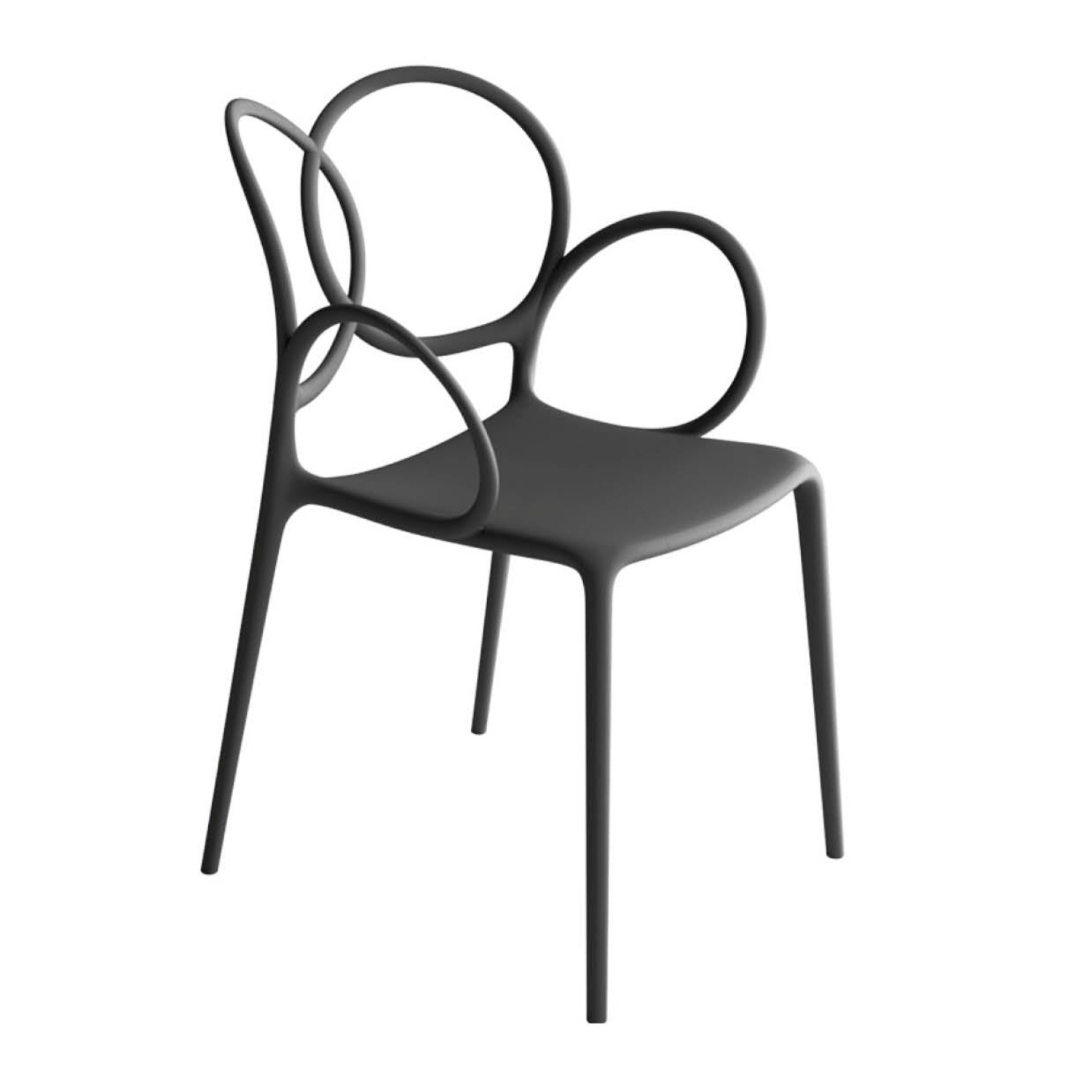 Chair with SISSI Dark gray armrests